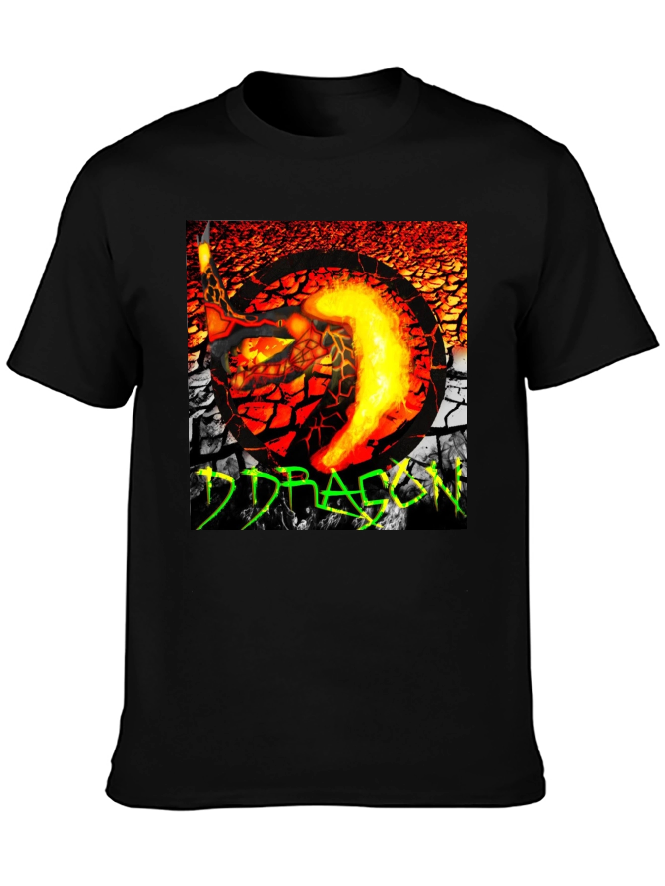 Fiery Dragon Graphic T-Shirt - Bold Design