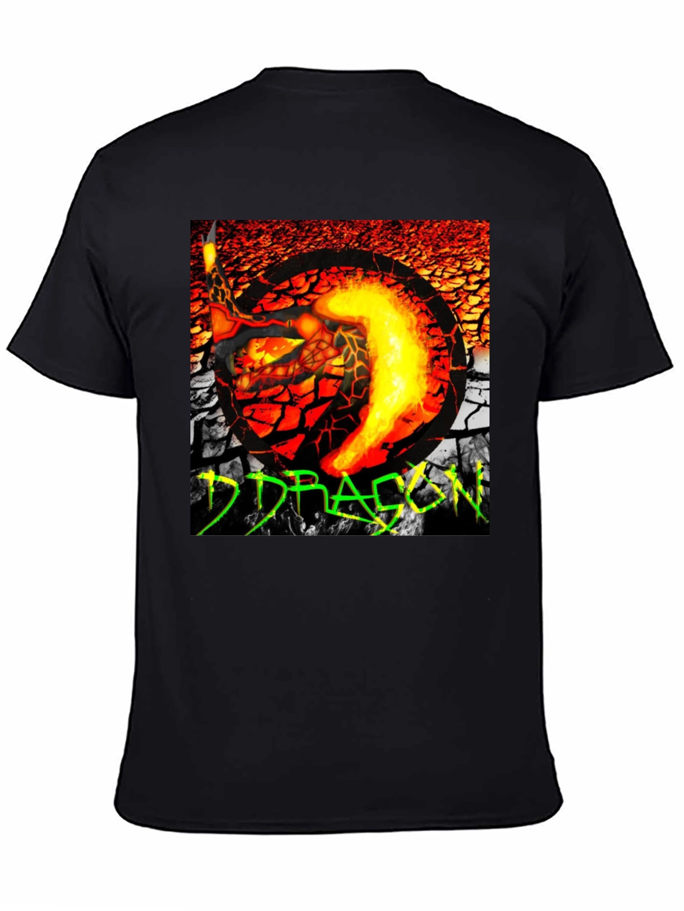 Fiery Dragon Graphic T-Shirt - Bold Design