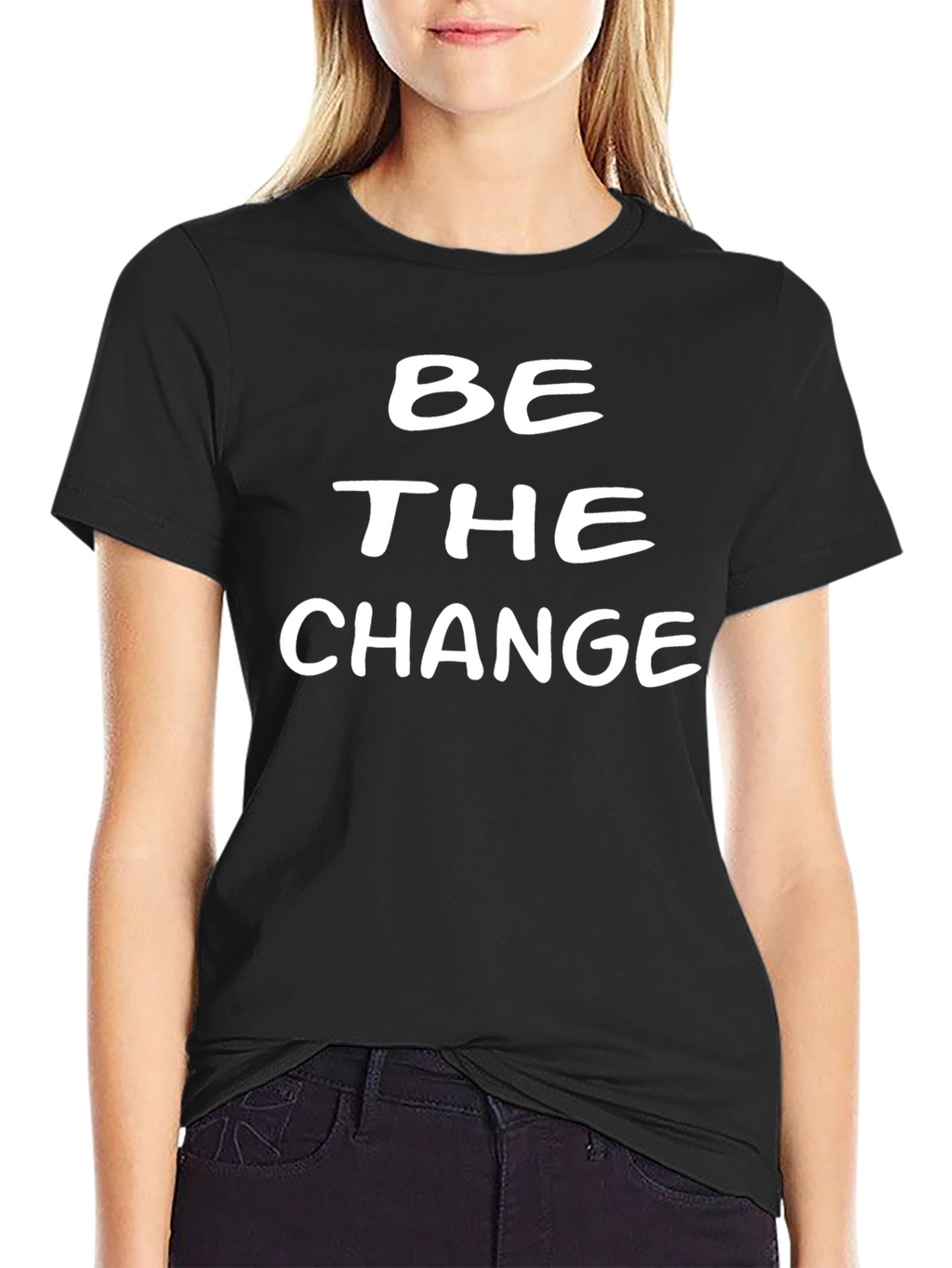 Be The Change Black Graphic Tee