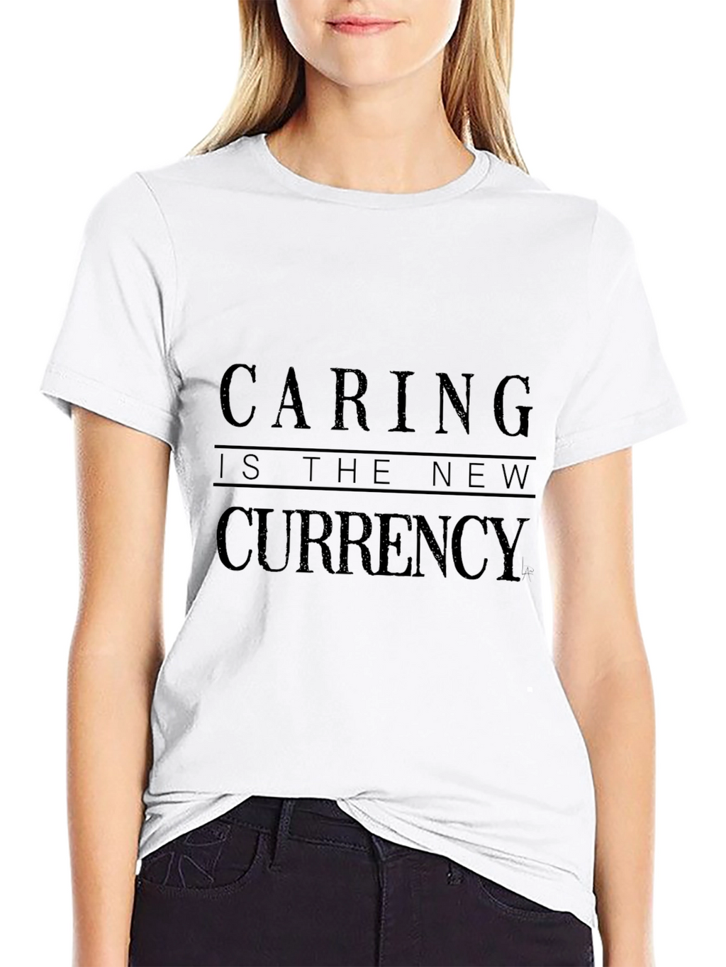 Caring is the New Currency Black T-Shirt