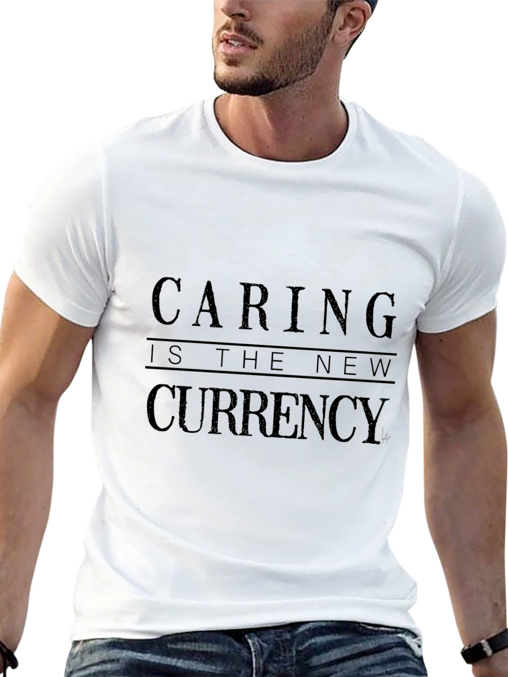 Caring is the New Currency Black T-Shirt