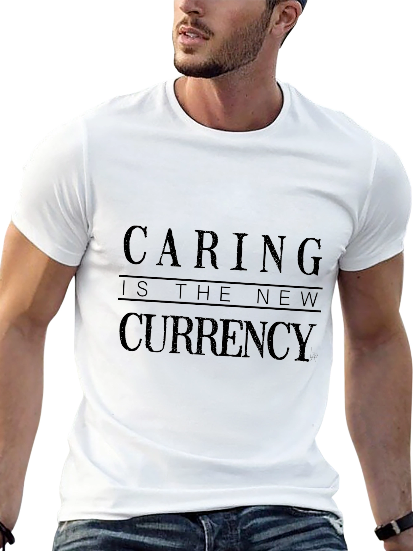 Caring is the New Currency Black T-Shirt