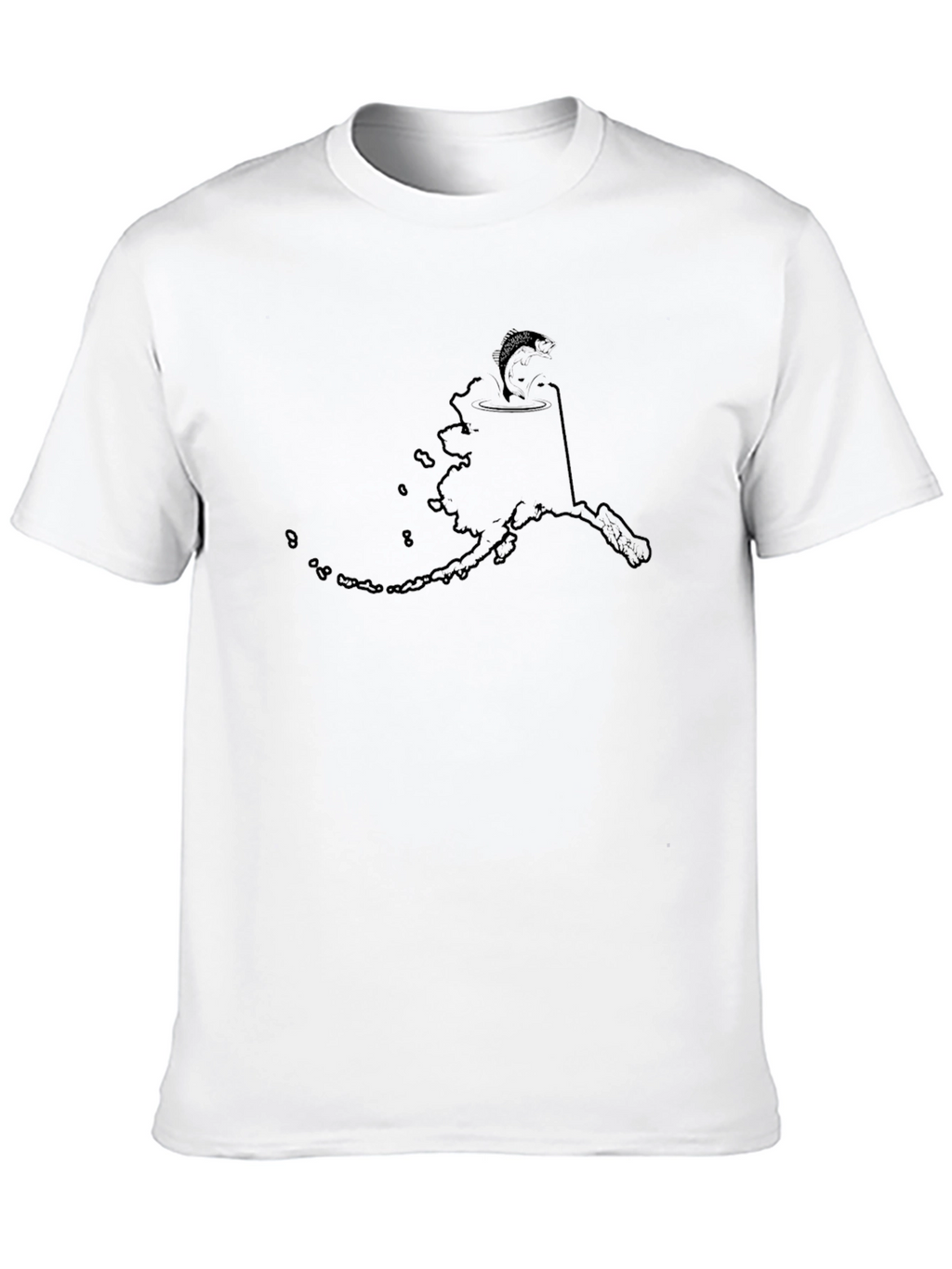 Alaska Outline Graphic T-Shirt - Mens Black Tee