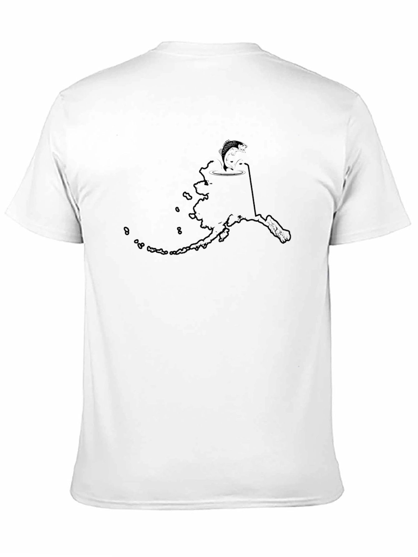 Alaska Outline Graphic T-Shirt - Mens Black Tee