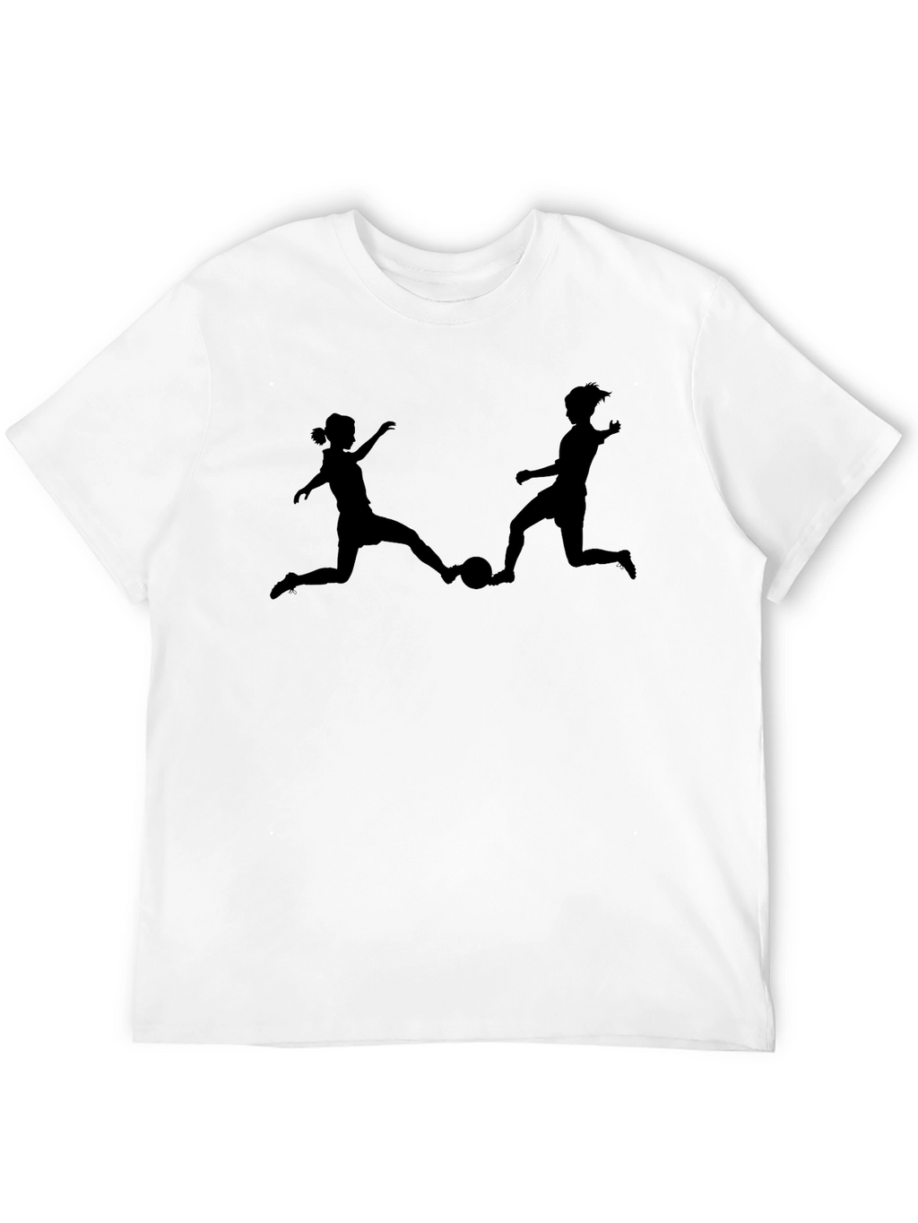 Soccer Players Silhouette Graphic T-Shirt