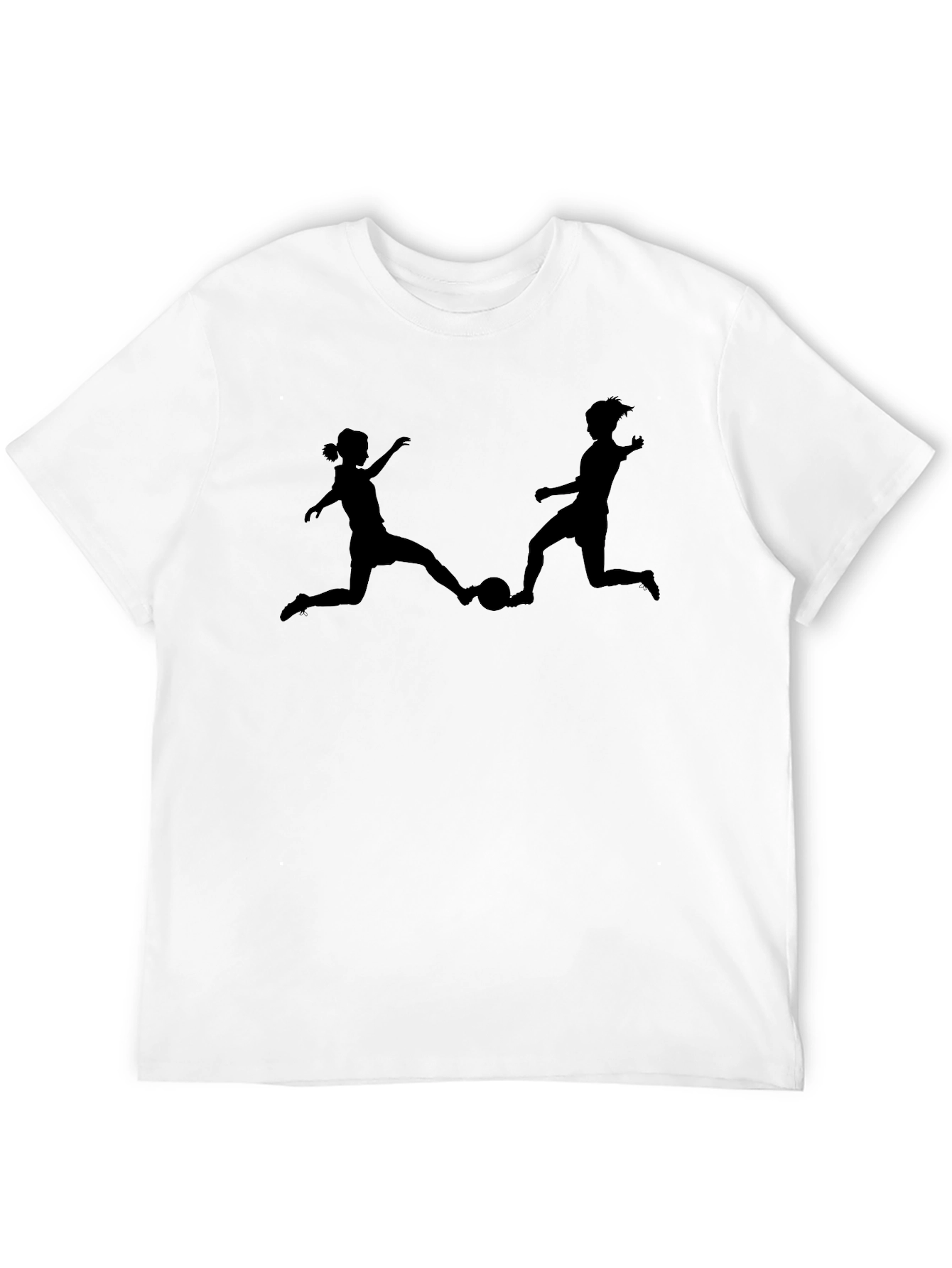 Soccer Players Silhouette Graphic T-Shirt