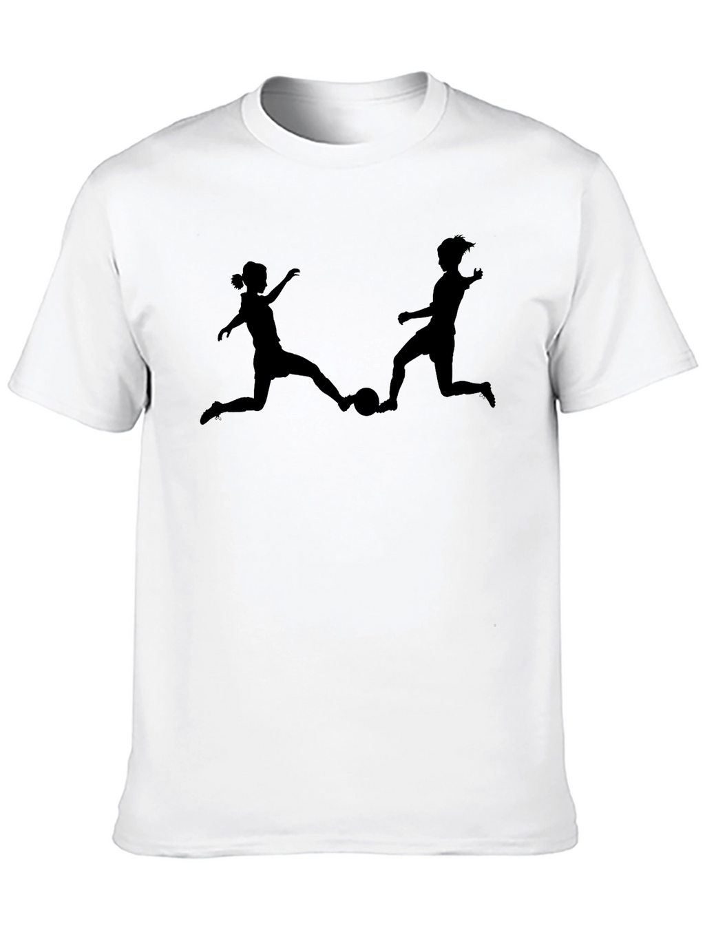 Soccer Players Silhouette Graphic T-Shirt