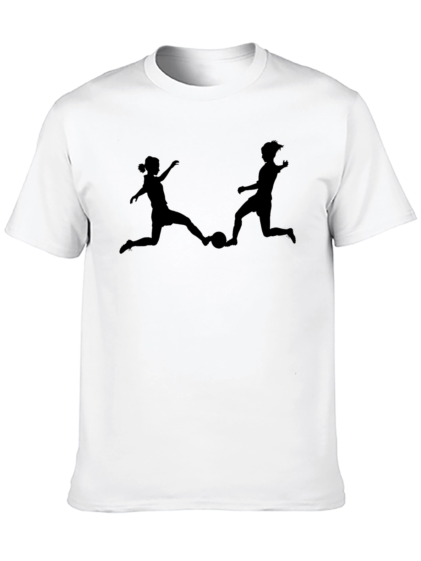 Soccer Players Silhouette Graphic T-Shirt