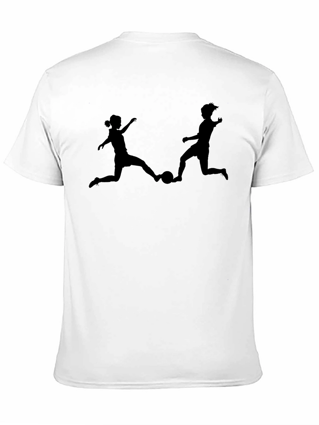 Soccer Players Silhouette Graphic T-Shirt