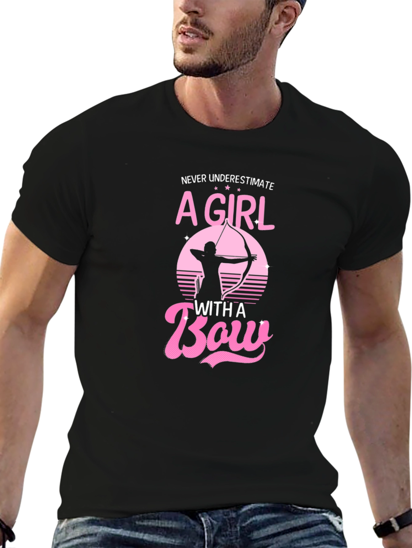 Girl with a Bow T-Shirt - Archery Graphic Tee