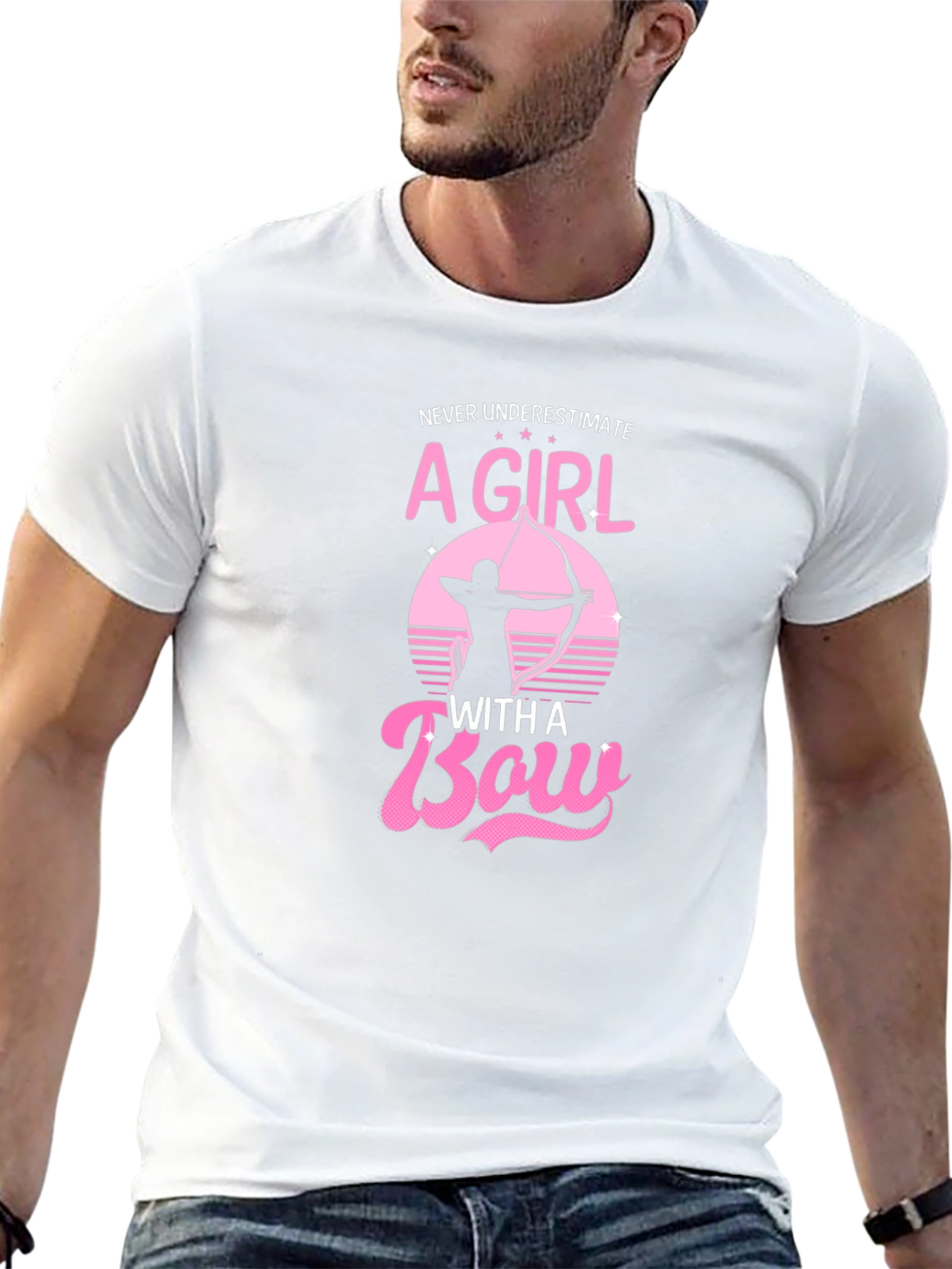 Girl with a Bow T-Shirt - Archery Graphic Tee