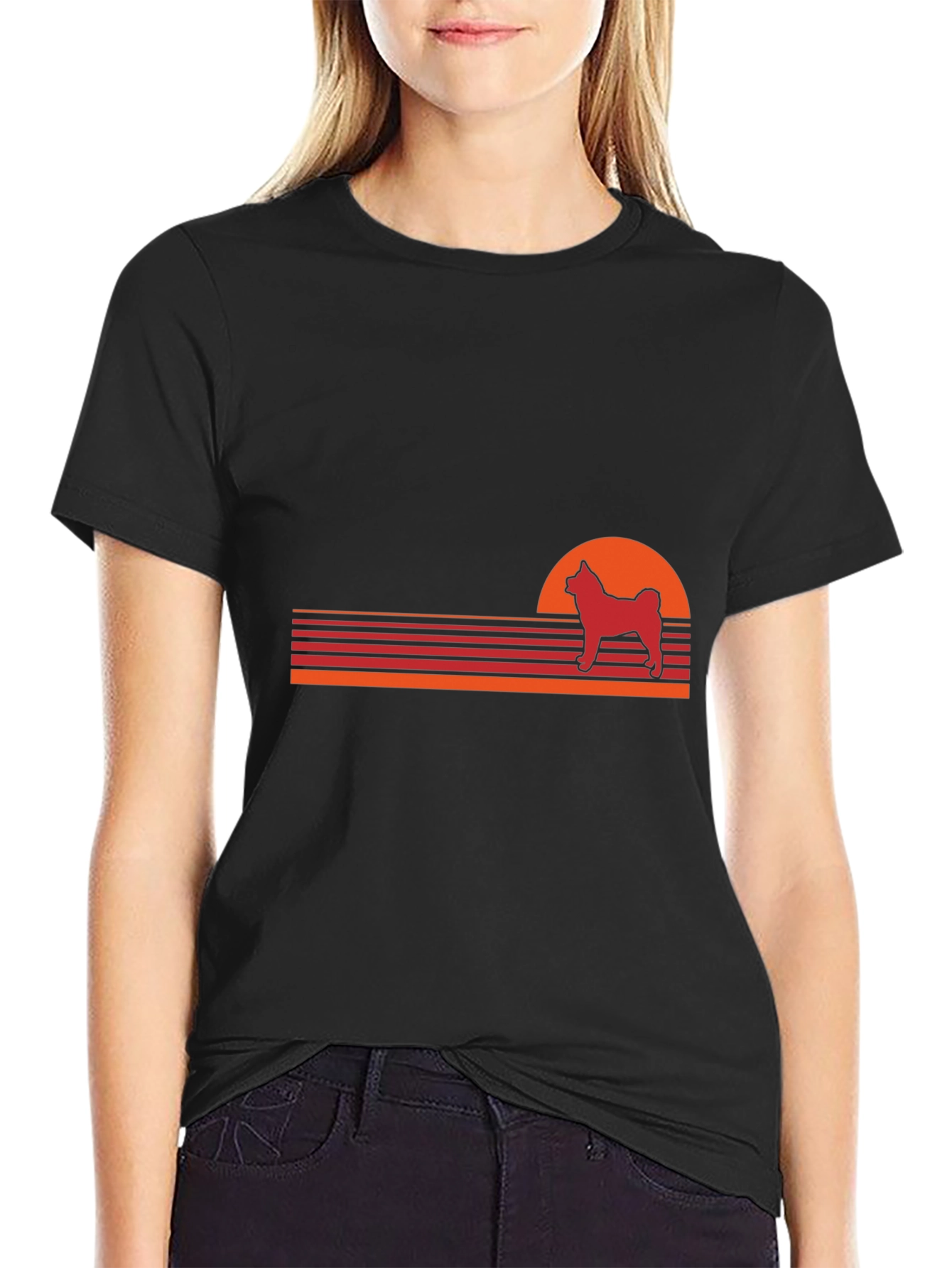 Retro Dog Sunset T-Shirt - Vintage Style Pet Lover Tee