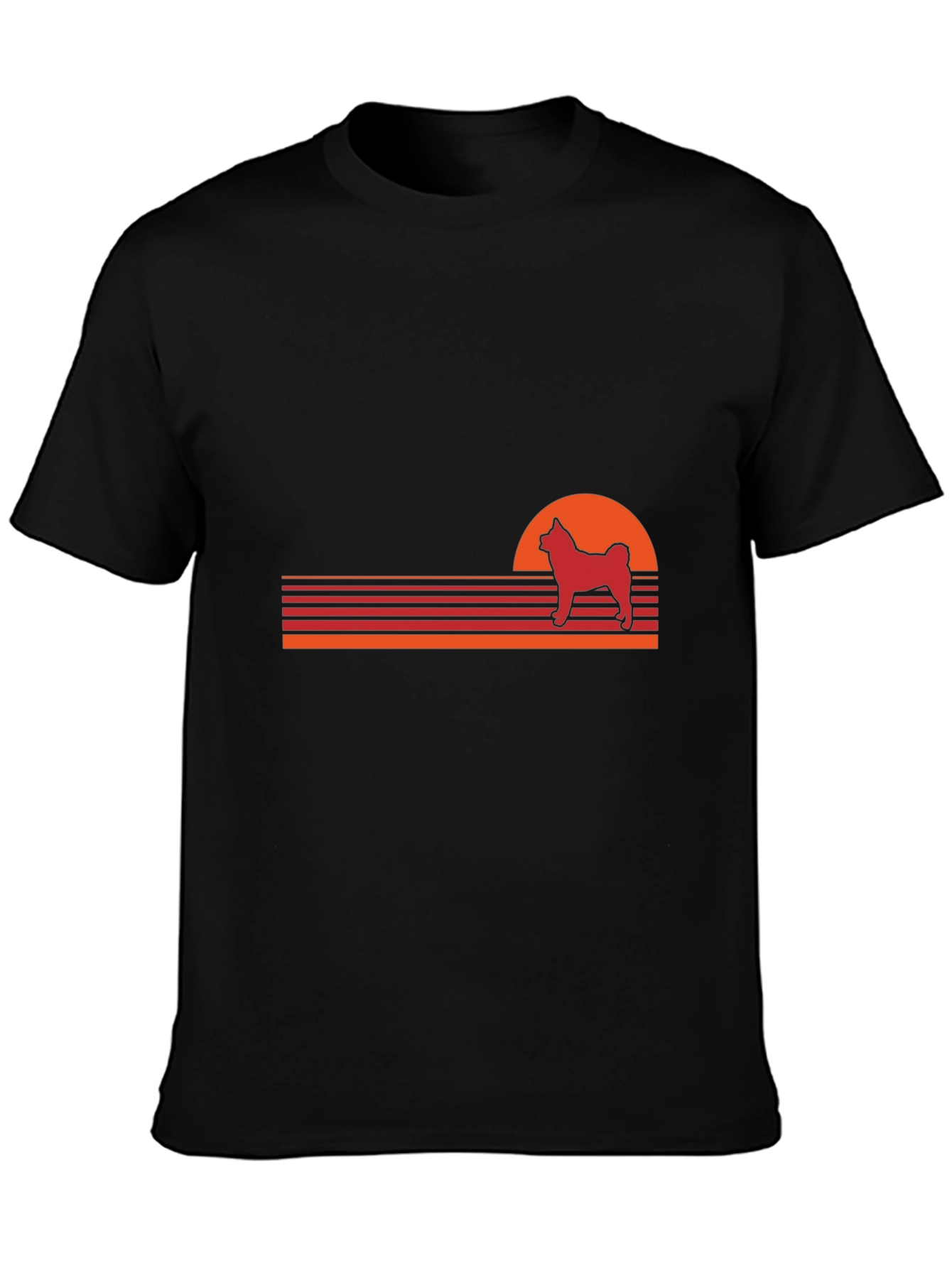 Retro Dog Sunset T-Shirt - Vintage Style Pet Lover Tee