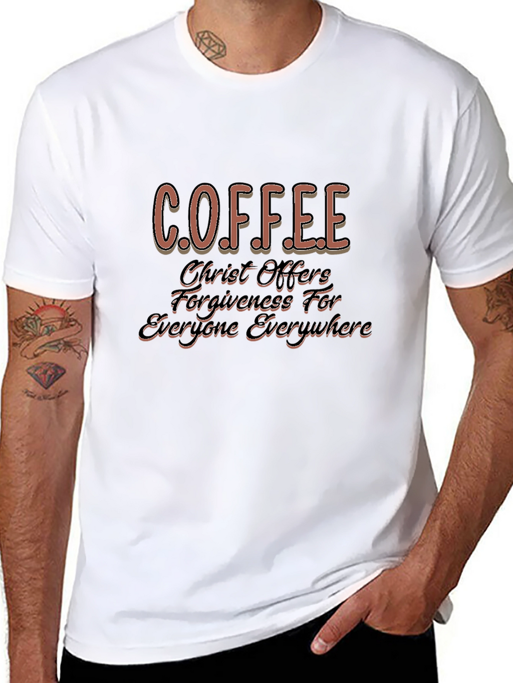 Coffee Christ Offers Forgiveness T-Shirt
