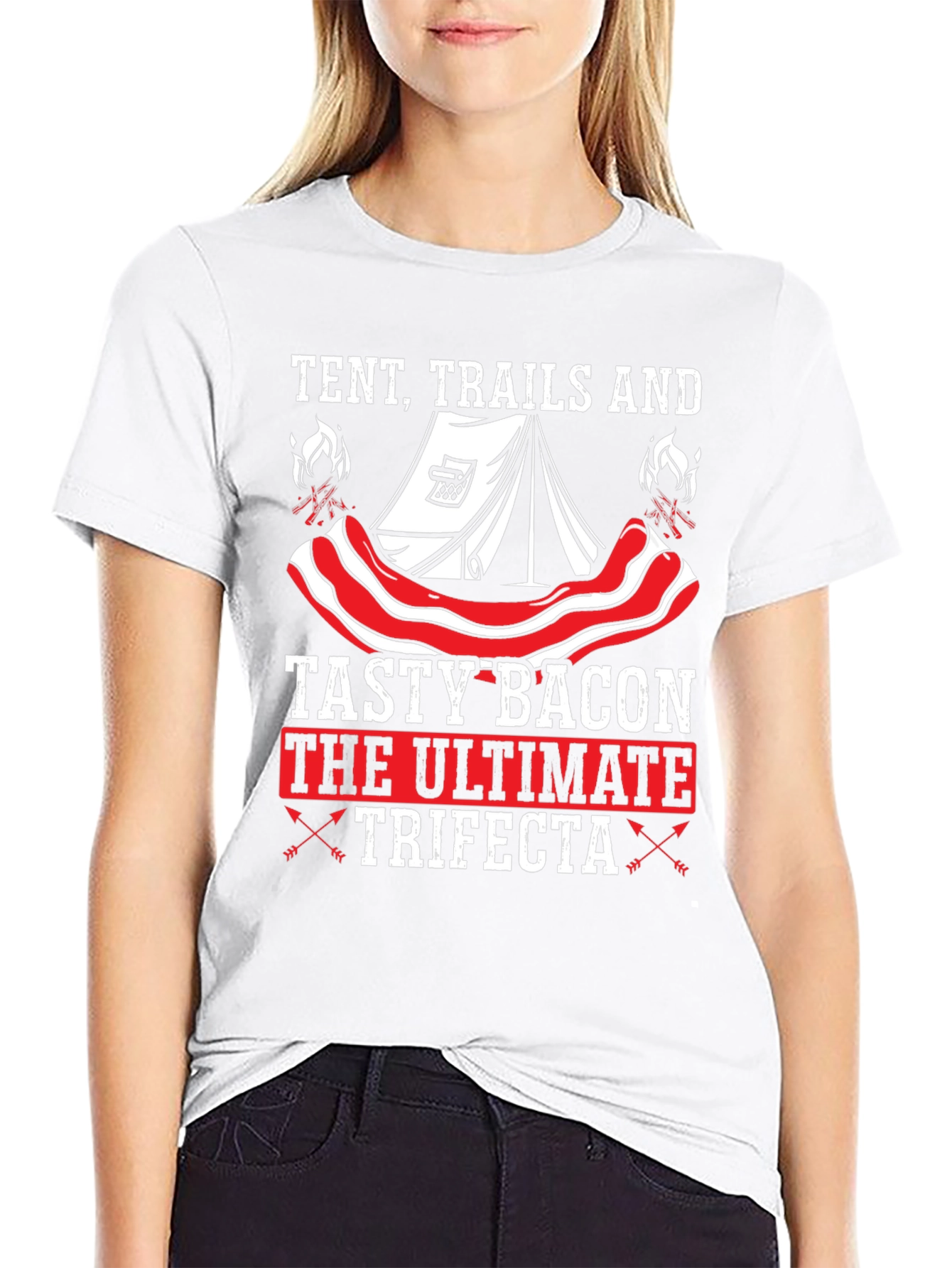 Tent Trails and Tasty Bacon T-Shirt