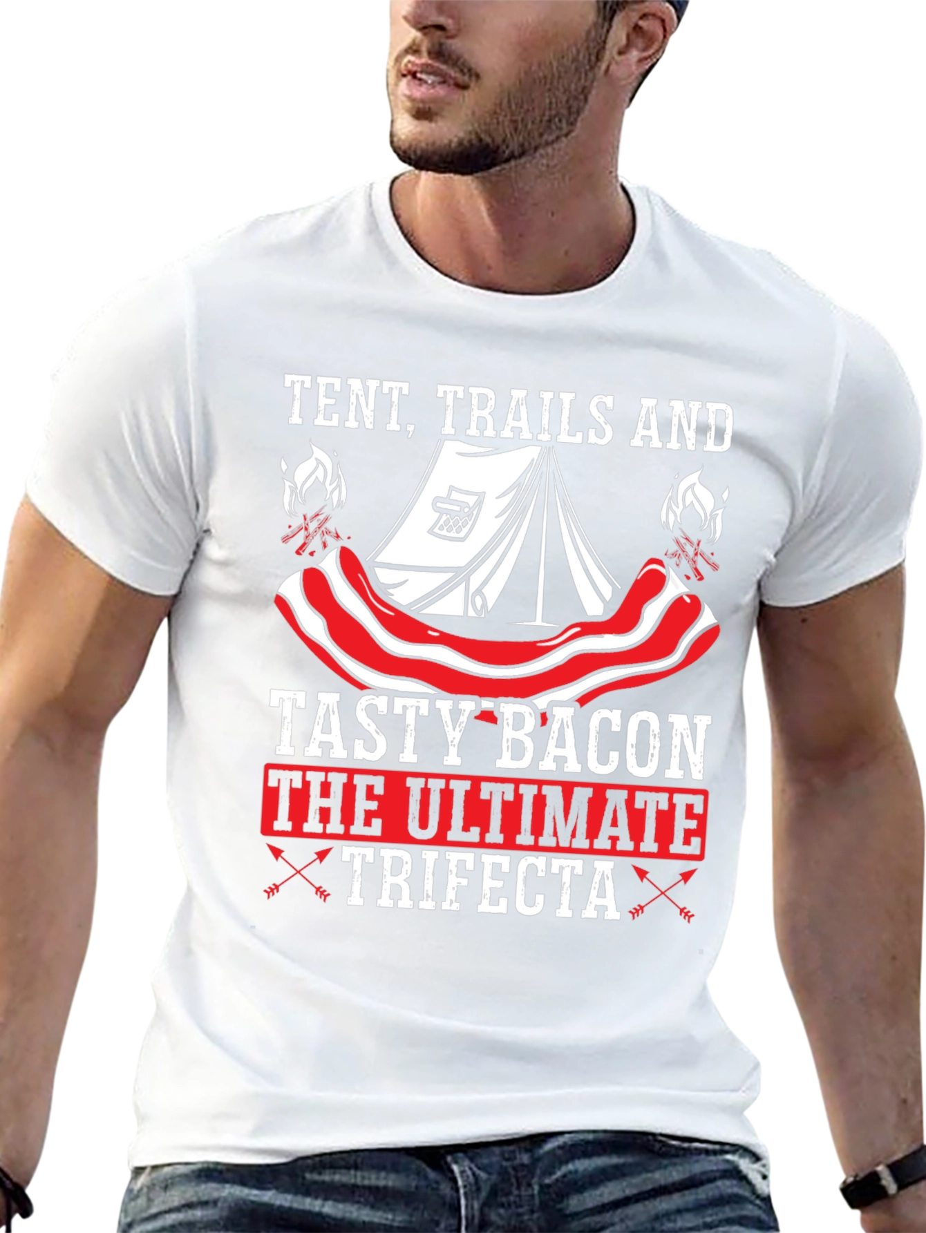 Tent Trails and Tasty Bacon T-Shirt