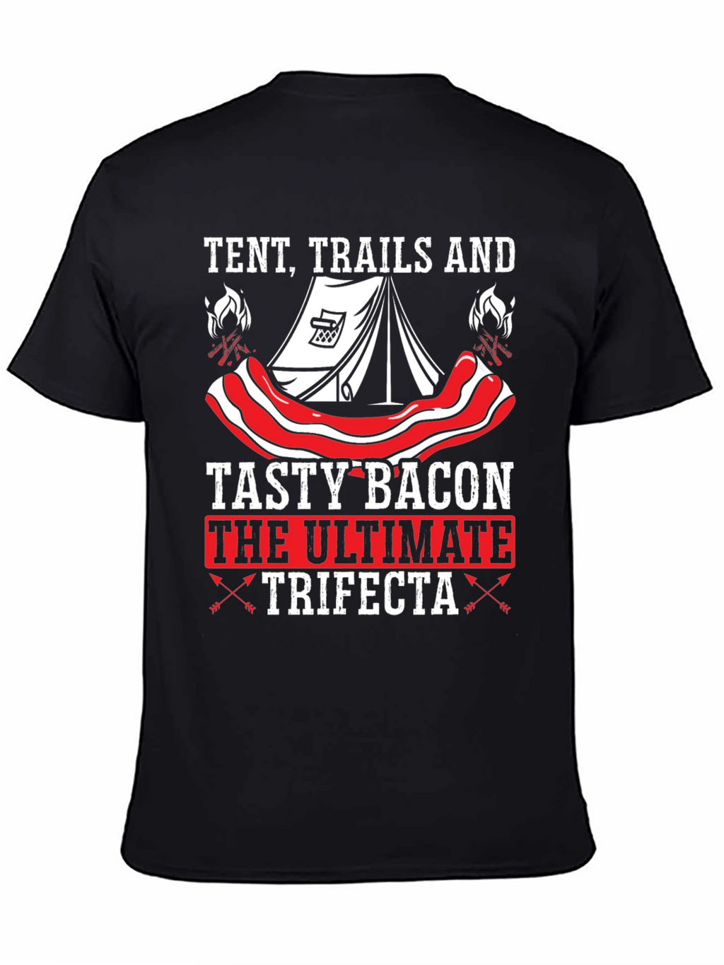 Tent Trails and Tasty Bacon T-Shirt