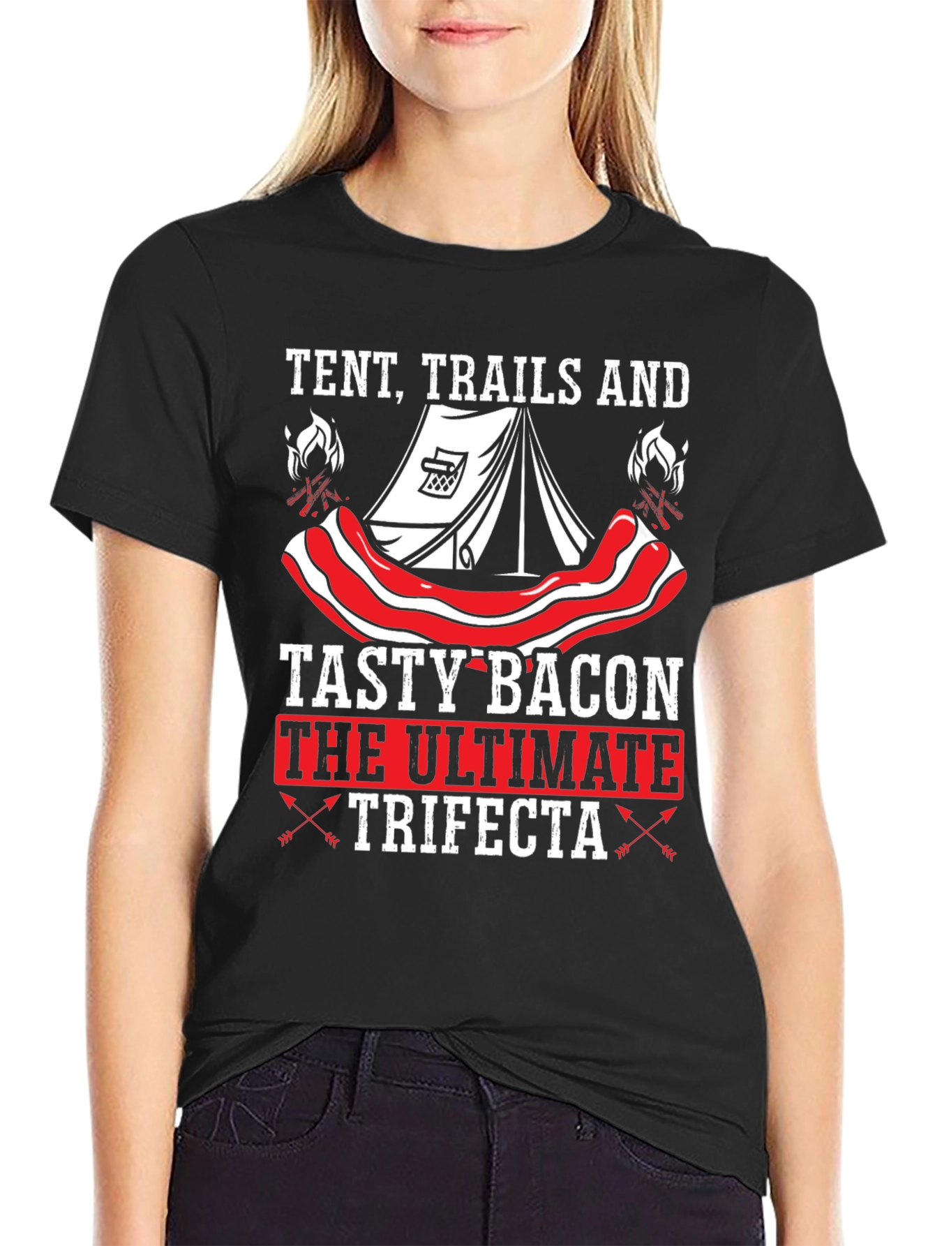 Tent Trails and Tasty Bacon T-Shirt