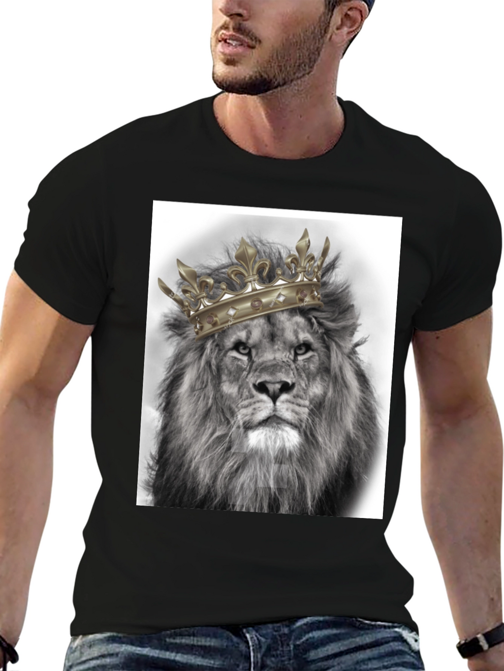 Lion King Graphic Tee - Black Cotton T-Shirt