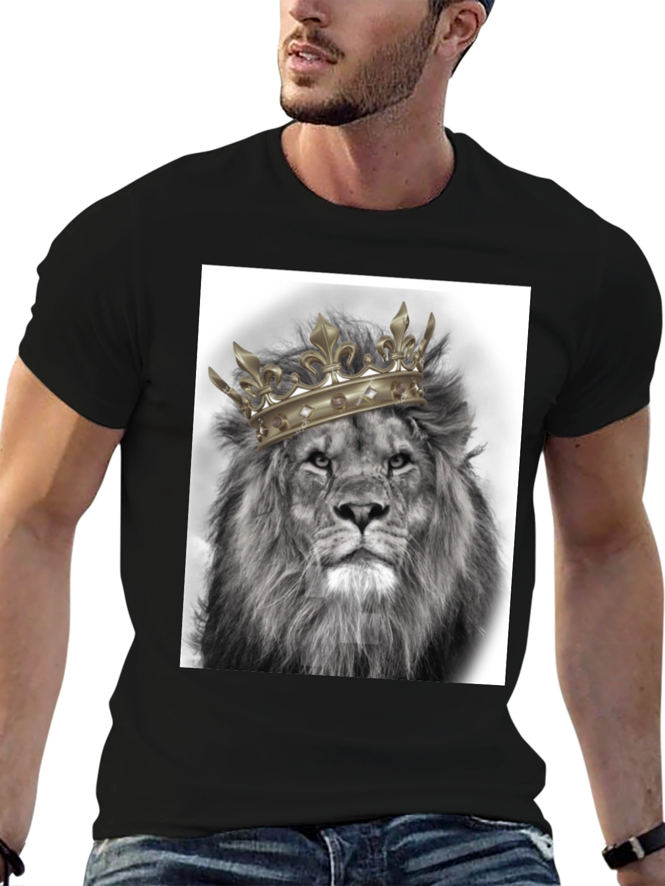 Lion King Graphic Tee - Black Cotton T-Shirt