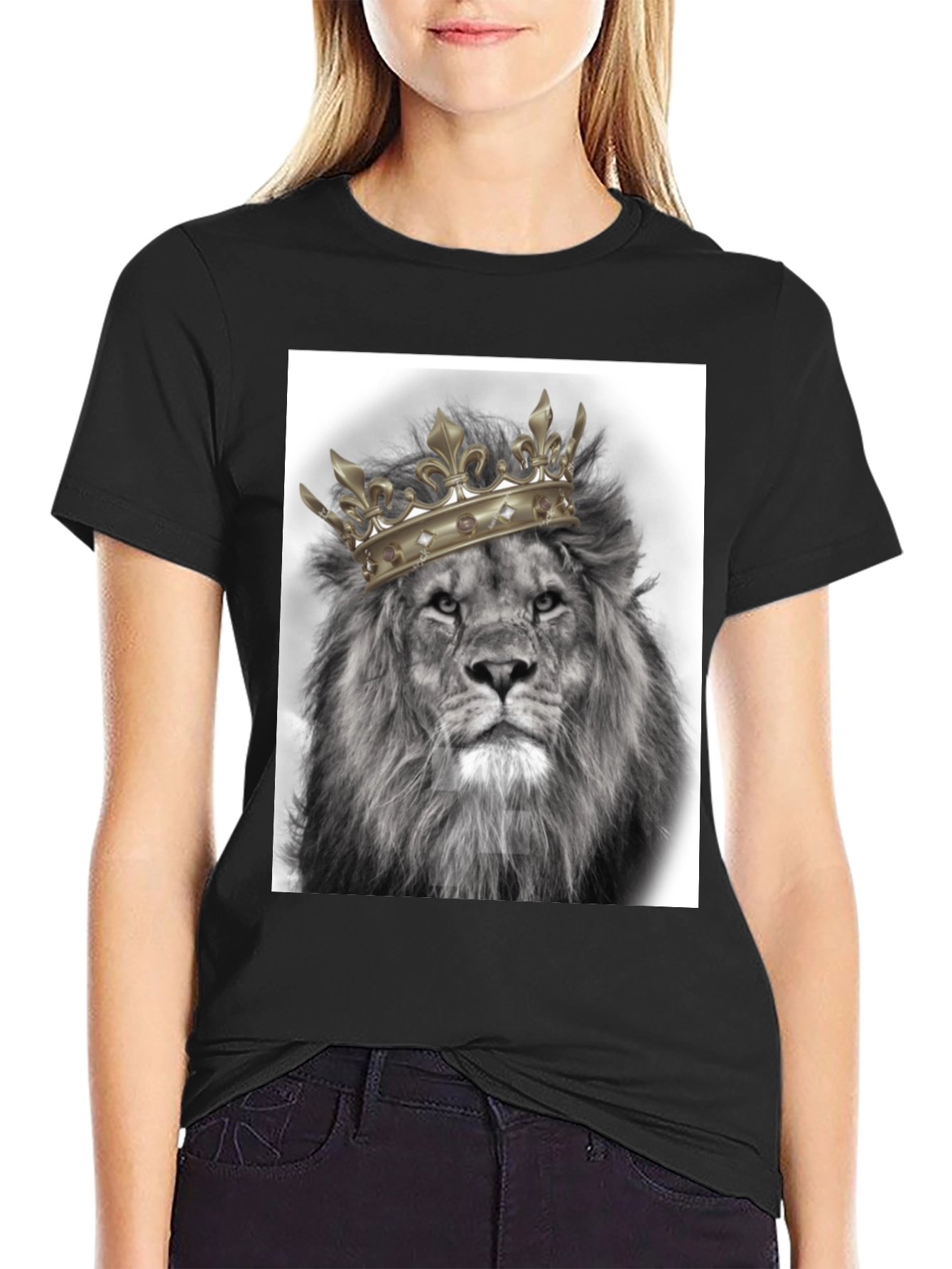 Lion King Graphic Tee - Black Cotton T-Shirt