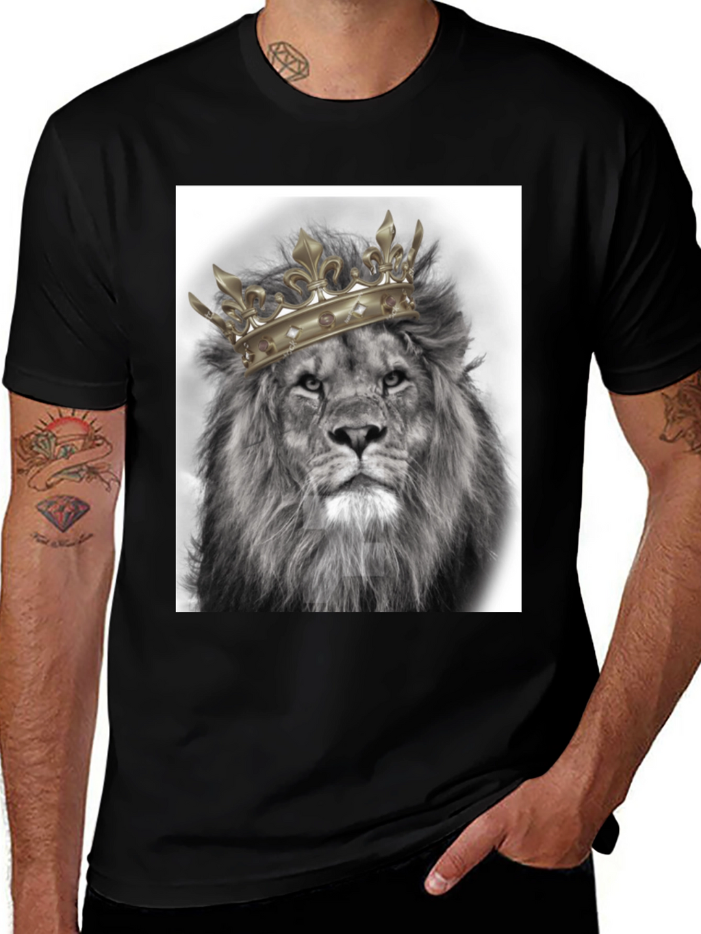 Lion King Graphic Tee - Black Cotton T-Shirt