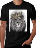 Lion King Graphic Tee - Black Cotton T-Shirt