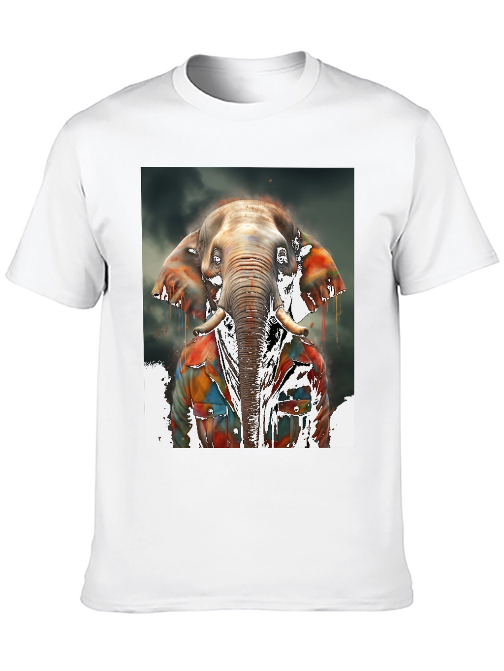 Elephant Graphic Tee - Cool Animal Print Shirt