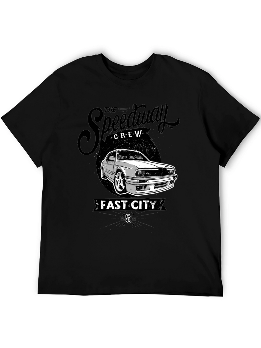 The Speedway Crew Fast City Black T-Shirt