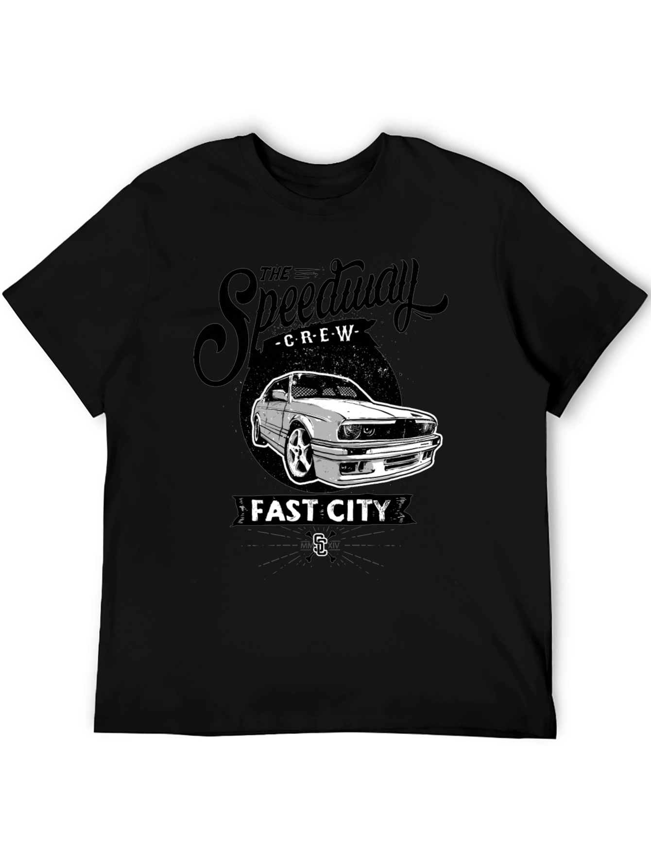 The Speedway Crew Fast City Black T-Shirt