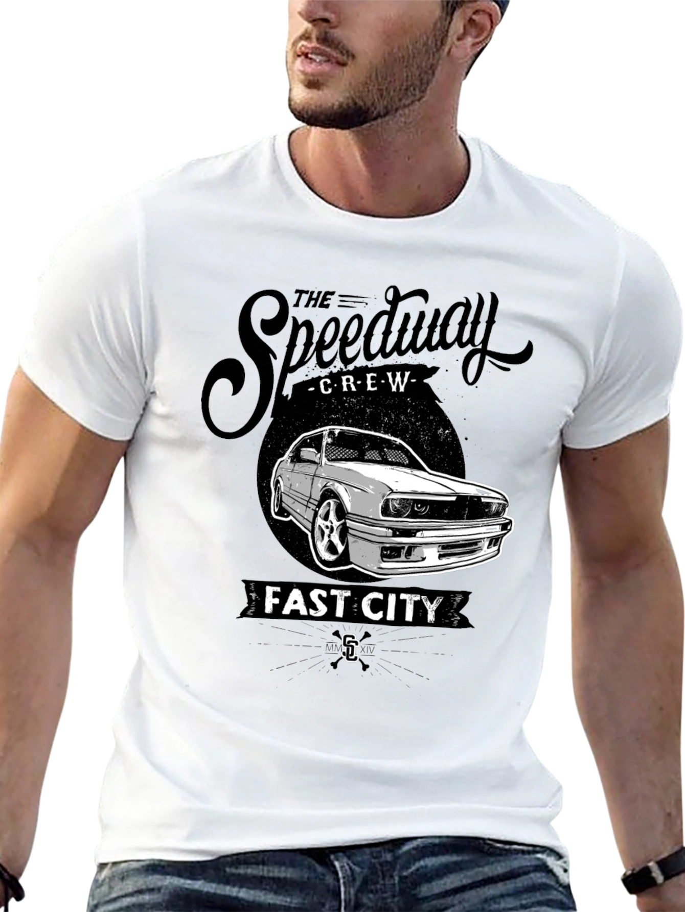 The Speedway Crew Fast City Black T-Shirt