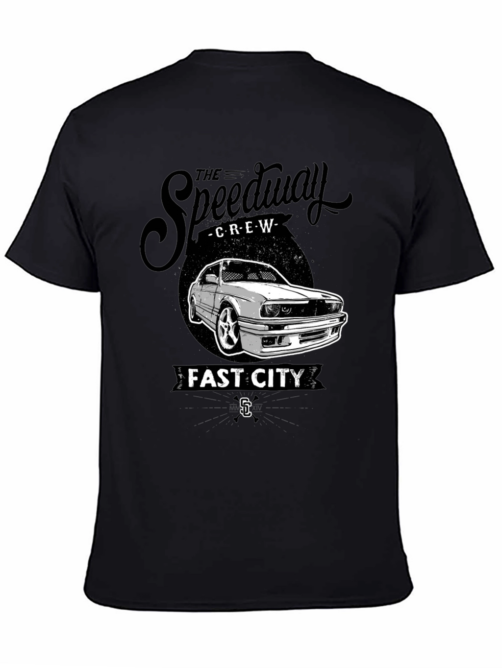 The Speedway Crew Fast City Black T-Shirt