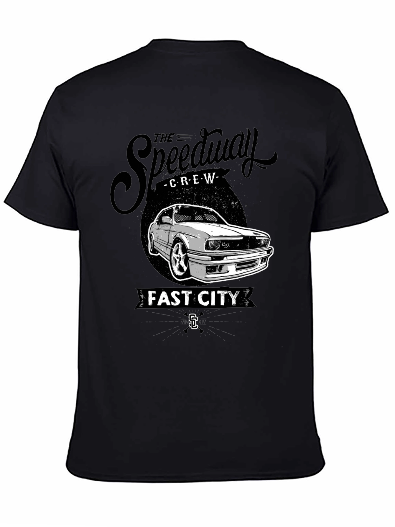 The Speedway Crew Fast City Black T-Shirt