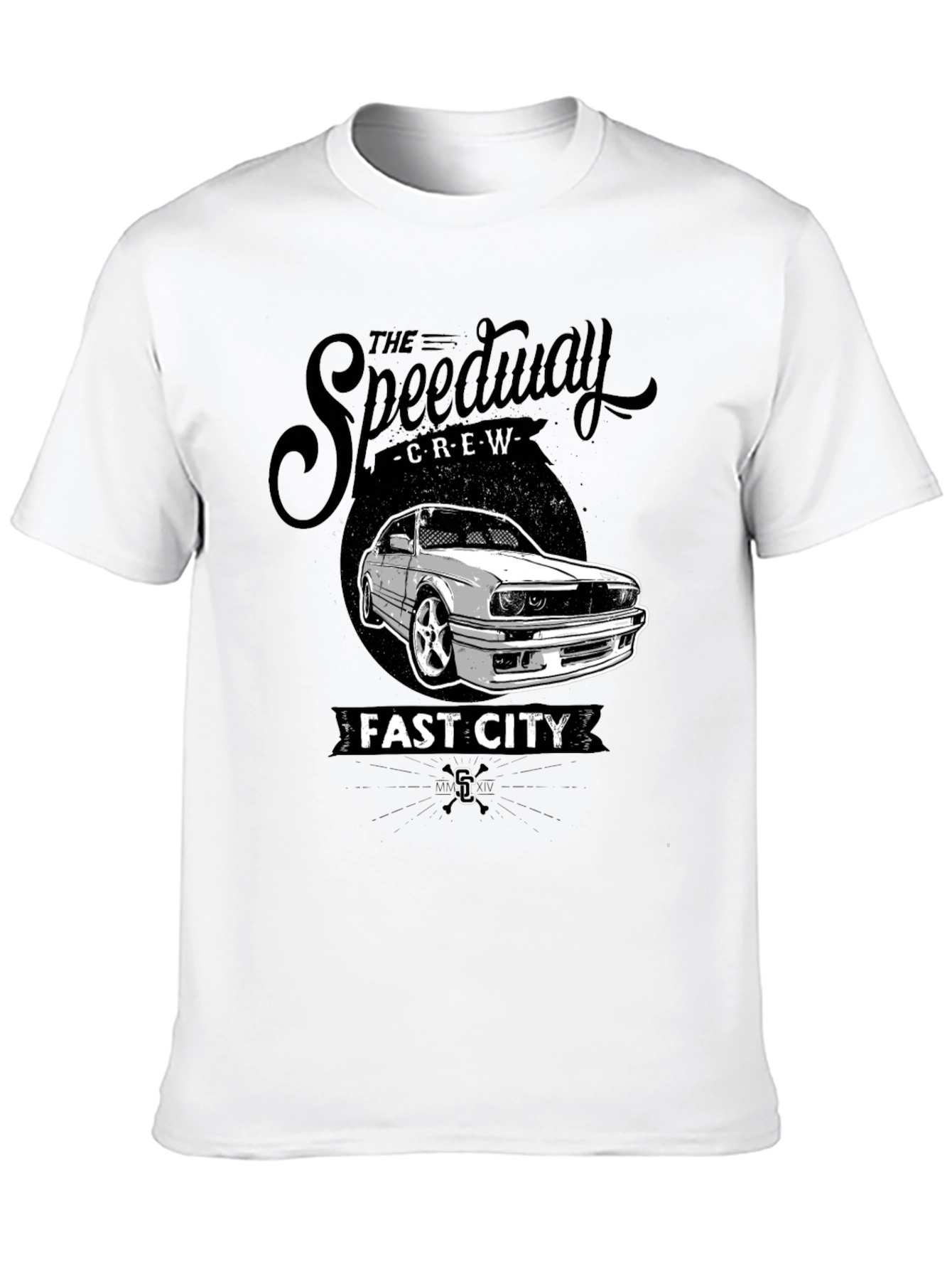 The Speedway Crew Fast City Black T-Shirt