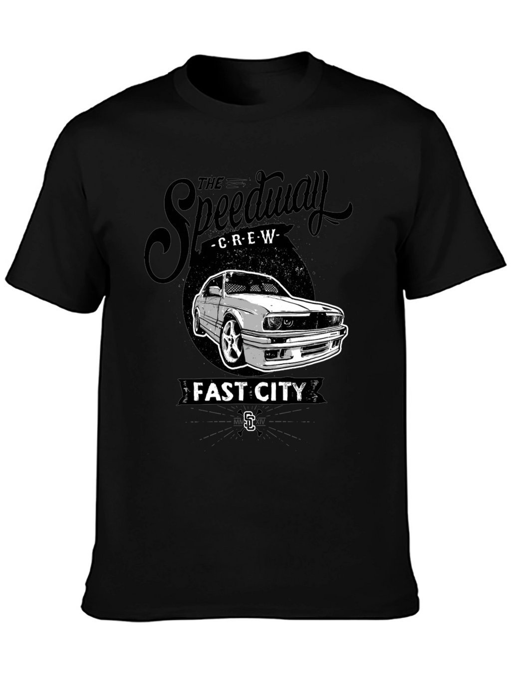 The Speedway Crew Fast City Black T-Shirt