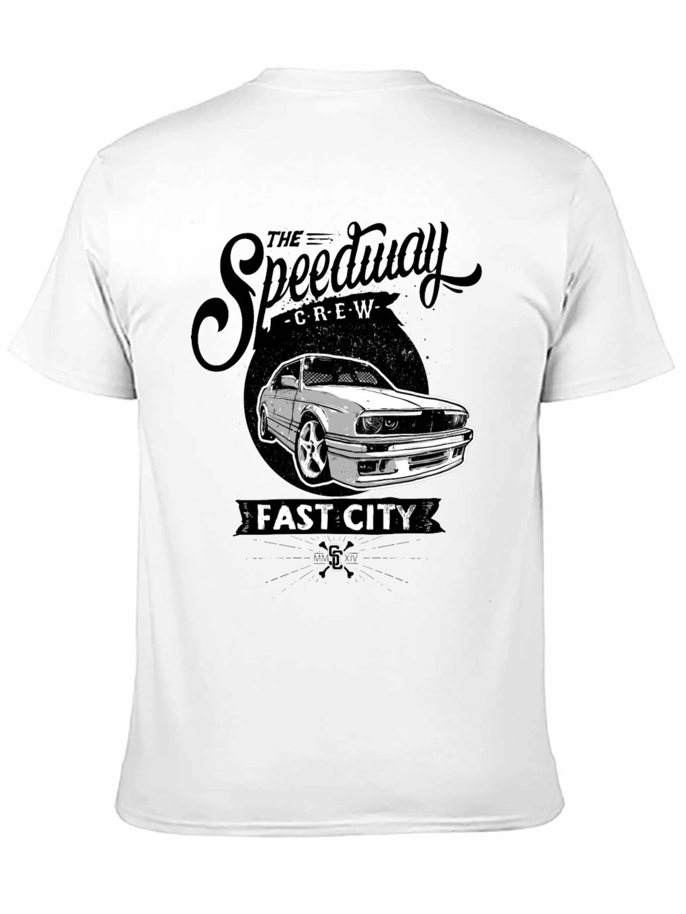 The Speedway Crew Fast City Black T-Shirt