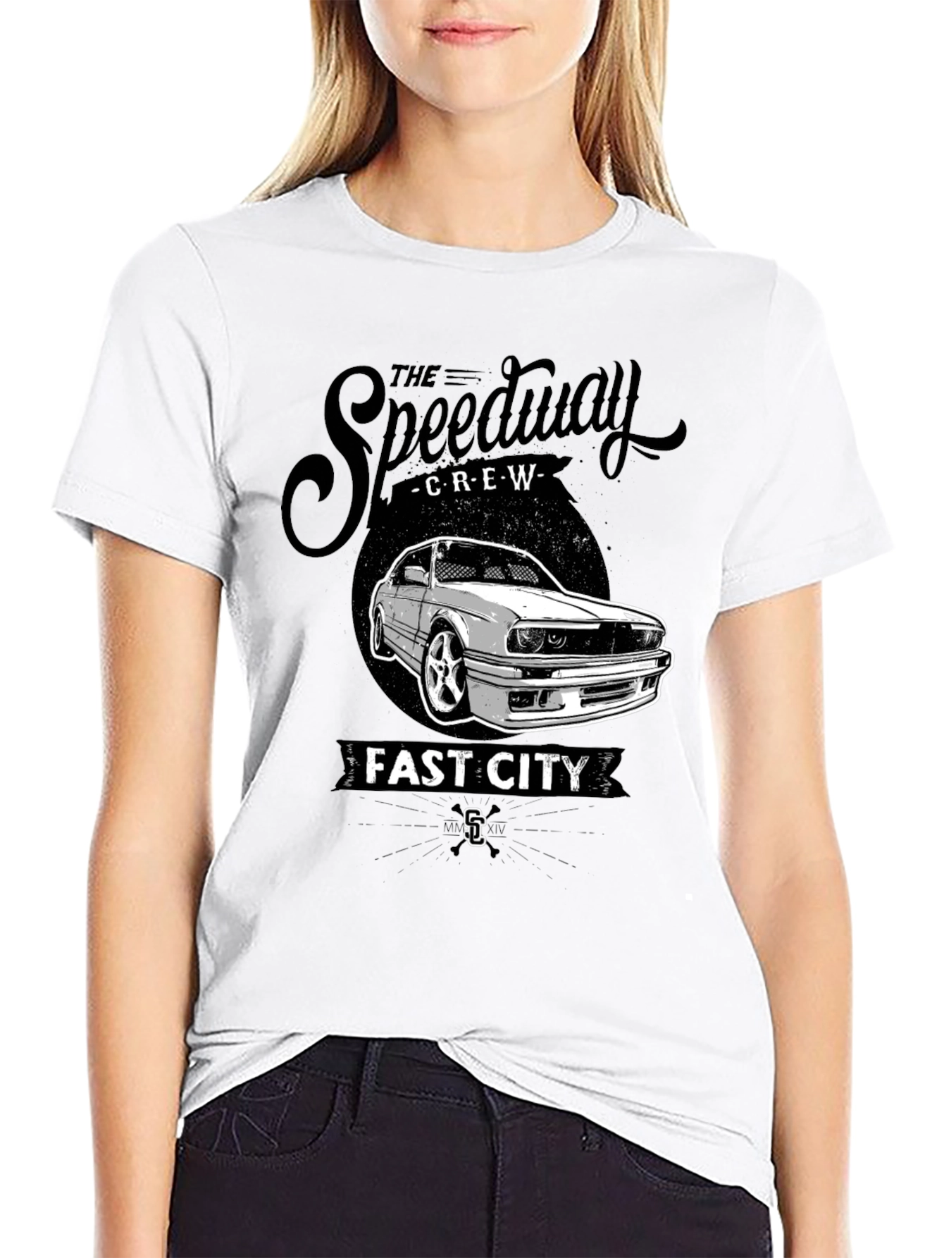 The Speedway Crew Fast City Black T-Shirt