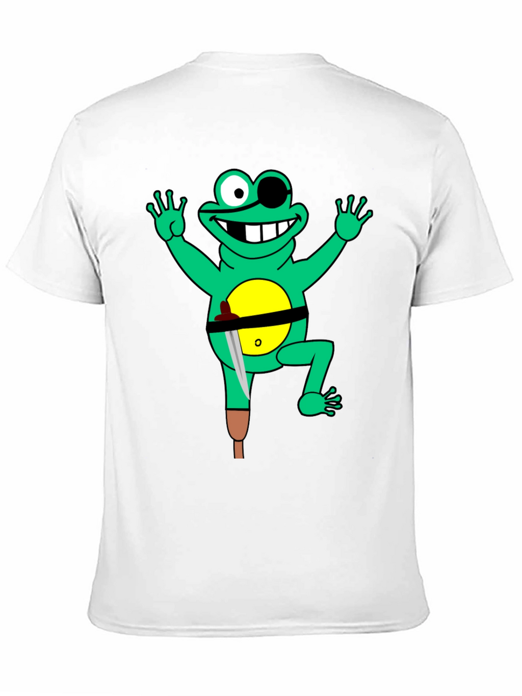 Pirate Frog Graphic Tee - Black Cotton Shirt