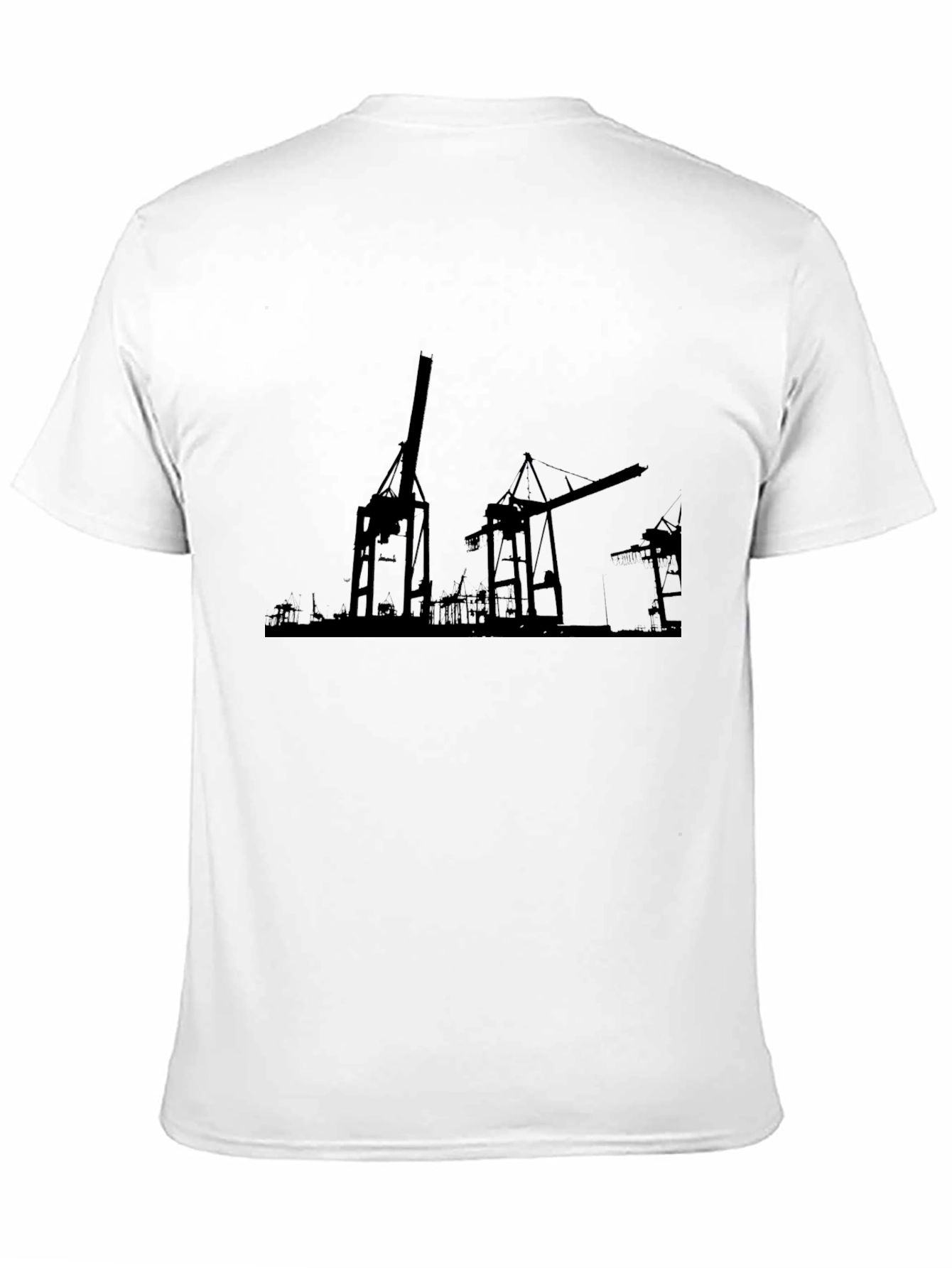Urban Silhouette Tee - Harbour Cranes Black Graphic T-Shirt