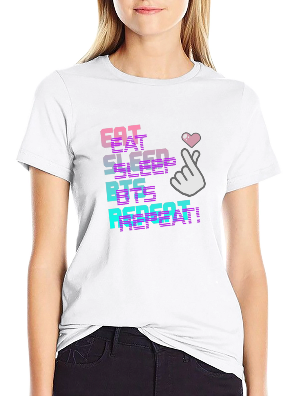 Eat Sleep BTS Repeat Graphic T-Shirt