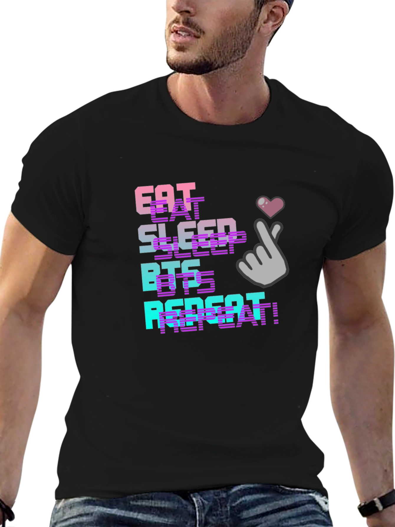 Eat Sleep BTS Repeat Graphic T-Shirt