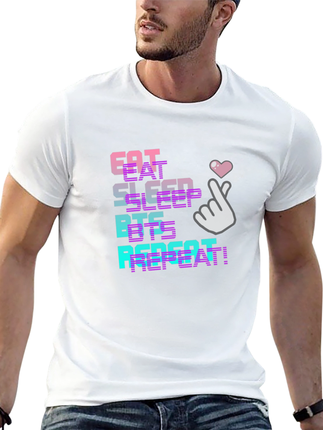 Eat Sleep BTS Repeat Graphic T-Shirt