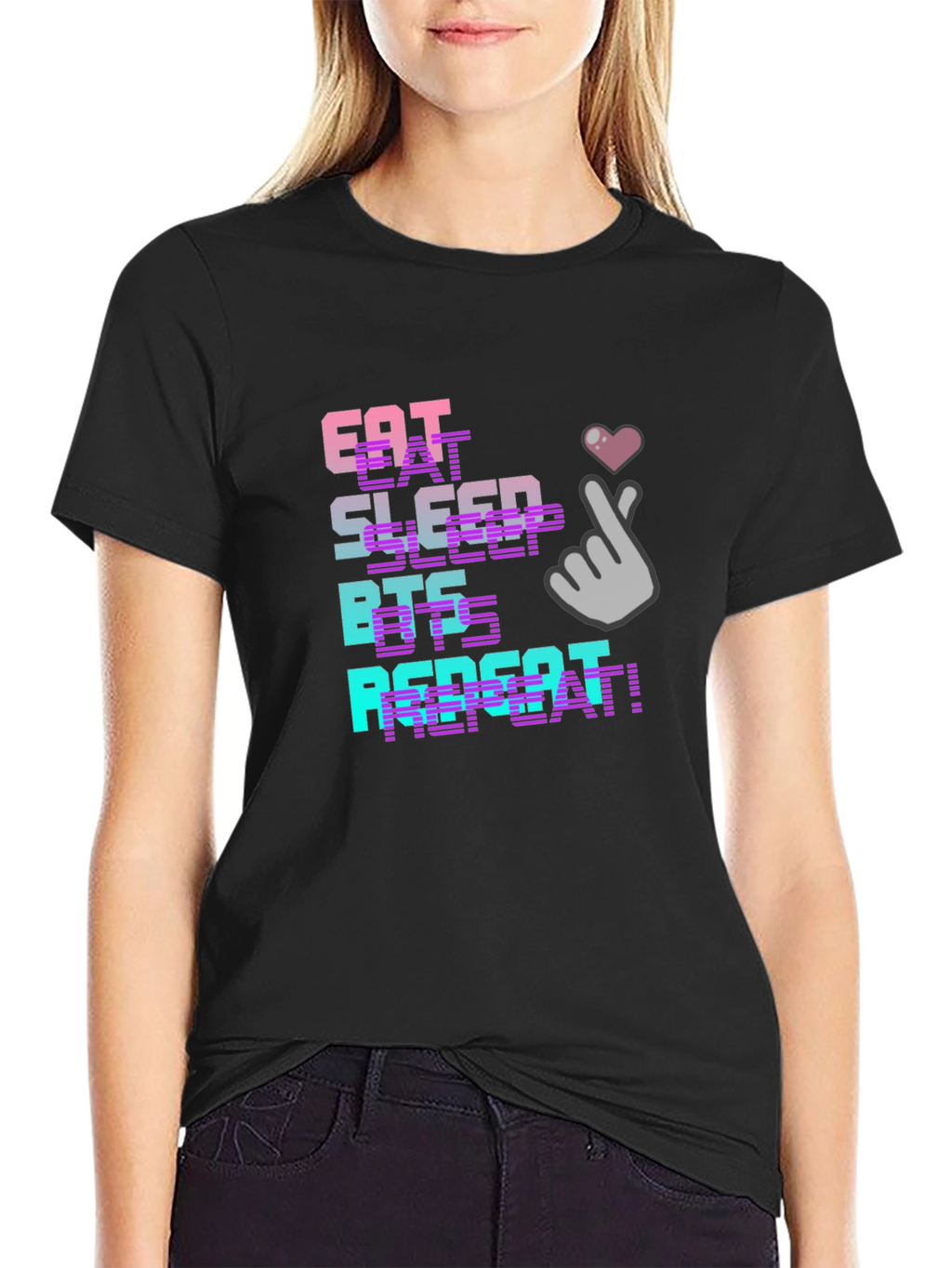 Eat Sleep BTS Repeat Graphic T-Shirt