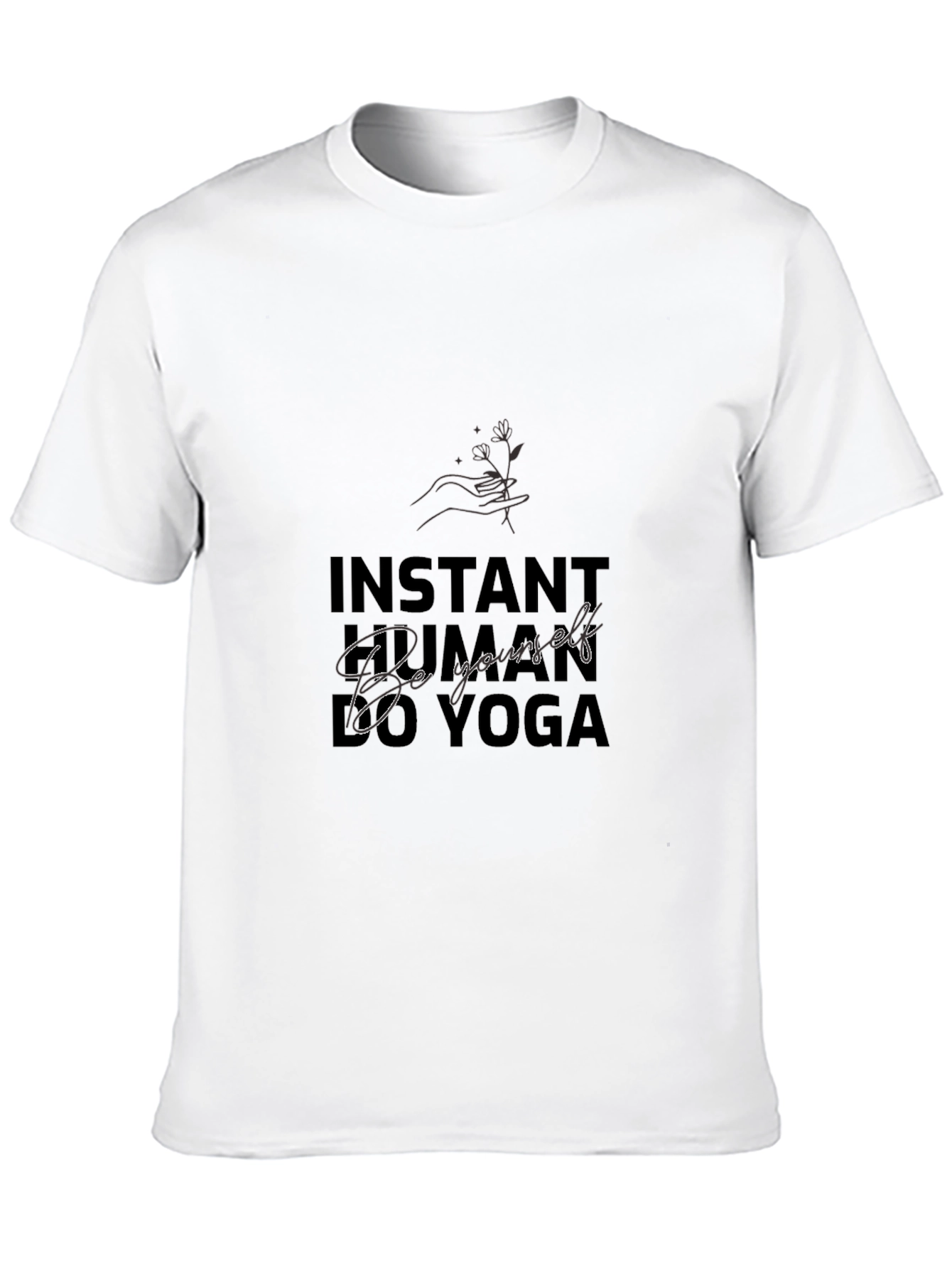 Instant Human Just Add Yoga - Black T-Shirt