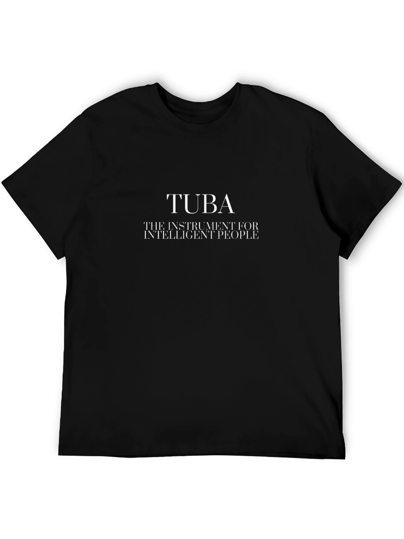 Tuba Instrument Intelligent People Black T-Shirt