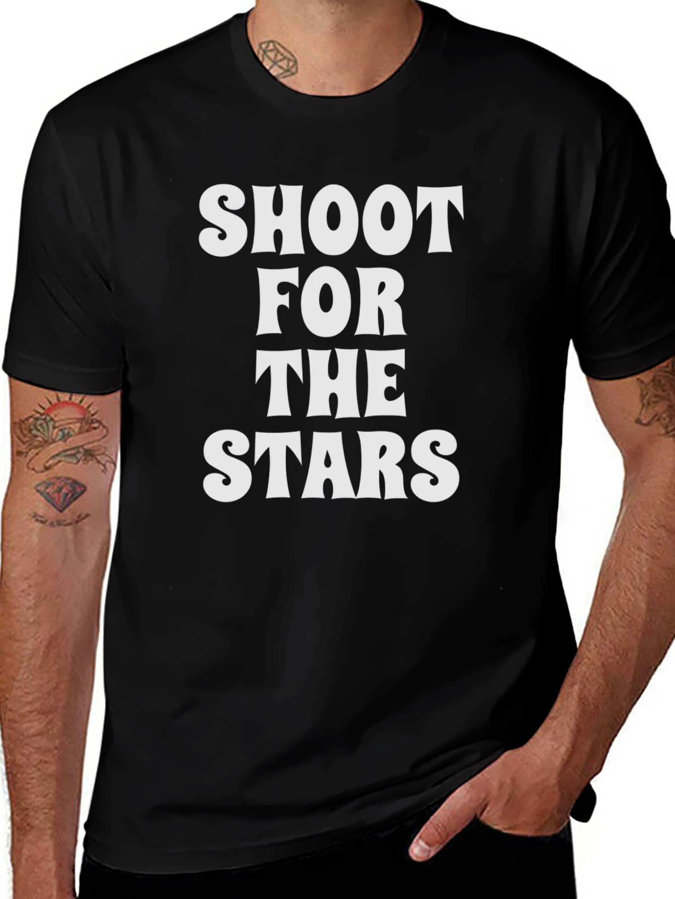 Shoot For The Stars Graphic Tee - Black