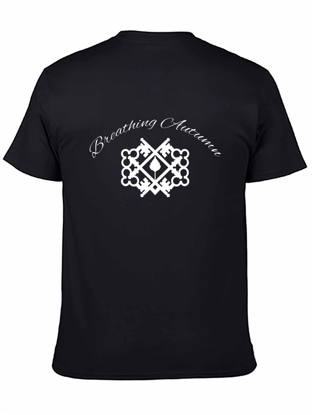 Breathing Autumn Black T-Shirt - Unique Design