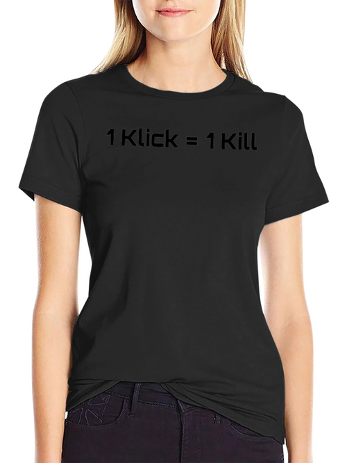 1 Klick = 1 Kill Black Graphic T-Shirt