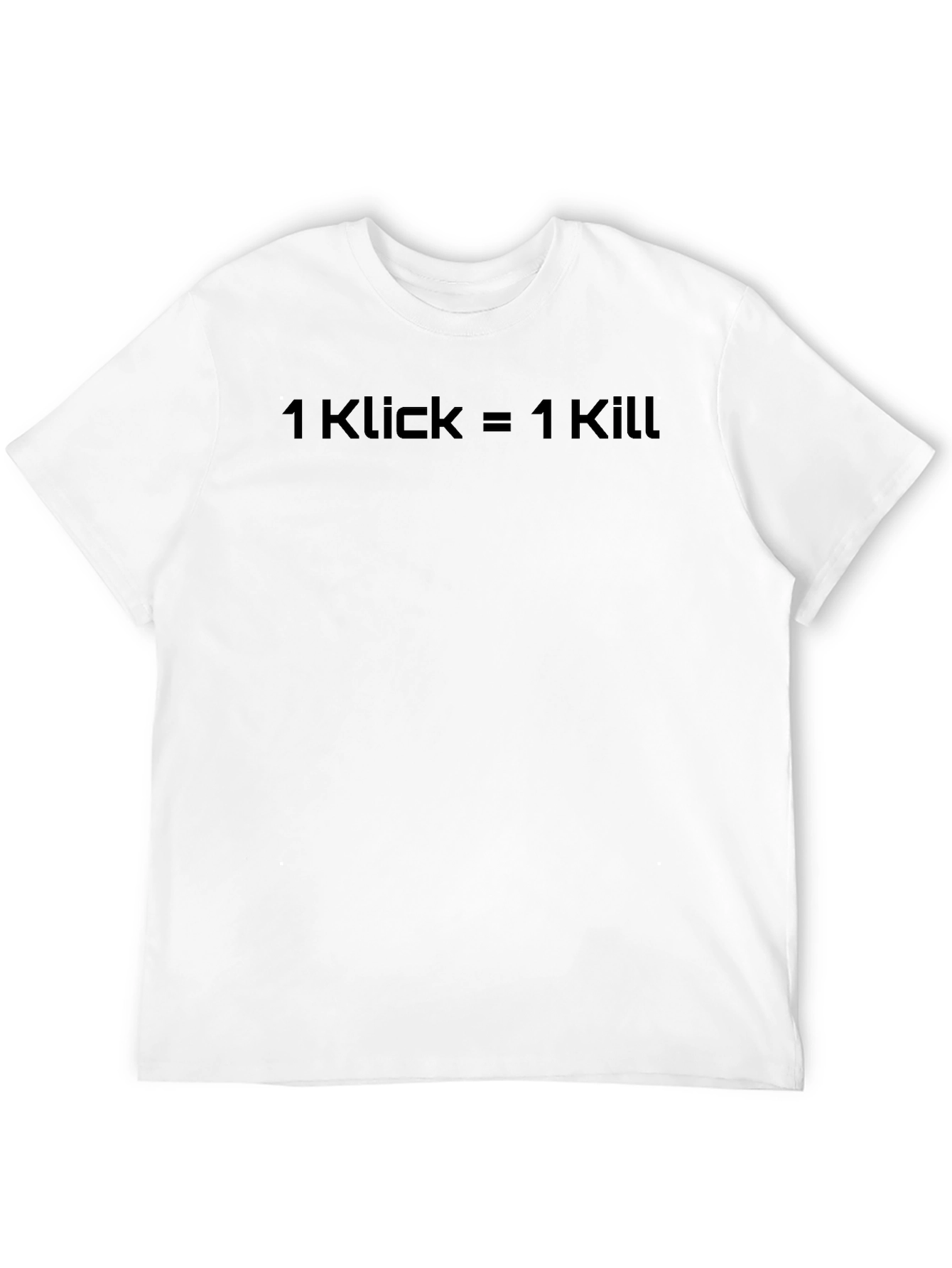 1 Klick = 1 Kill Black Graphic T-Shirt