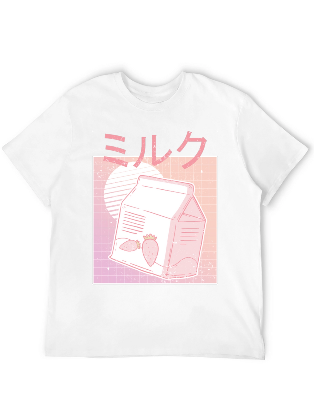 Strawberry Milk Graphic Tee - Vaporwave Aesthetic